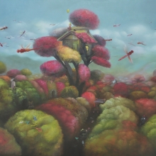 九重葛森林-秘密基地 2013 油彩畫布 30F-大美無言藝術空間