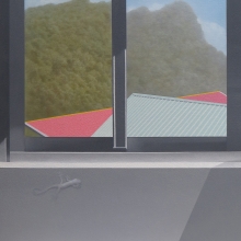 文明與自然交界03,油彩,72.5x91cm-大美無言藝術空間