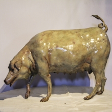 神獸-豚犬 81x107x32 cm 2015-大美無言藝術空間