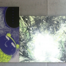 《.....(無題二)》2002 102x122 + 122x61 cm 壓克力、亮片膠、畫布-大美無言藝術空間