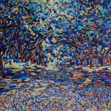 《 文理大道 》2001 100 F 油彩、畫布-大美無言藝術空間