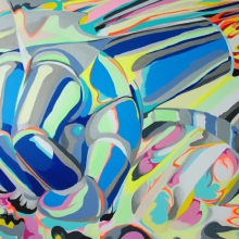 《 飛拳 》2013 120 P  壓克力、噴漆、畫布-大美無言藝術空間