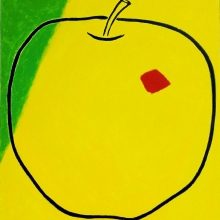 紅 黃 綠 91 x 72.5 cm , 壓克力彩、畫布-大美無言藝術空間