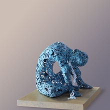 偷閒 2017 不鏽鋼、油彩、金屬烤漆-大美無言藝術空間