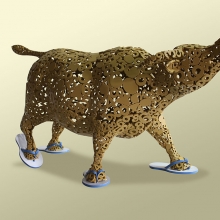 堅持 2019 不鏽鋼、金屬烤漆-大美無言藝術空間