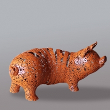 拱豬發財門 2017 不鏽鋼、金屬烤漆-大美無言藝術空間