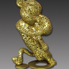 活在當下 2016 不鏽鋼、金屬烤漆 50 x 33 x 77 cm-大美無言藝術空間