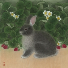 花叢裡 2015 絹本設色 30x30cm-大美無言藝術空間