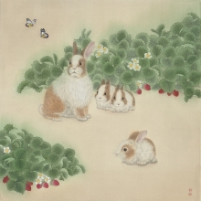 親親之三 2015 絹本設色 60x60cm-大美無言藝術空間