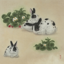 親親之二 2015 絹本設色 45x45cm-大美無言藝術空間